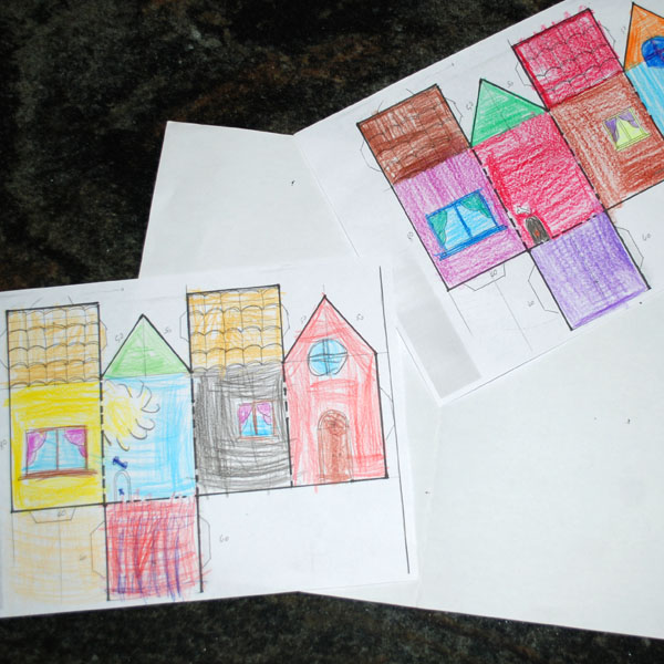 colouring the toy house