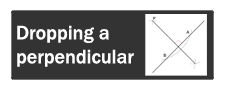 Dropping a perpendicular from a point to a line
