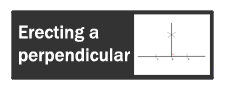 Erecting a perpendicular from a point on a line