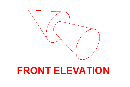front elev arrow