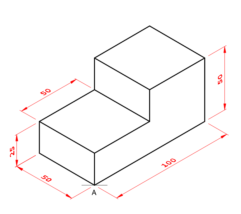 isometric projection block