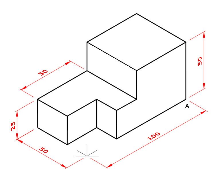 cabinet oblique projection block
