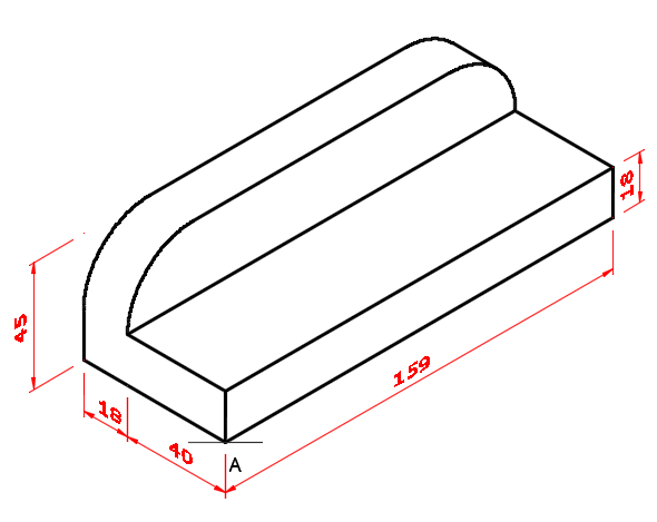 oblique projection with curved surfaces