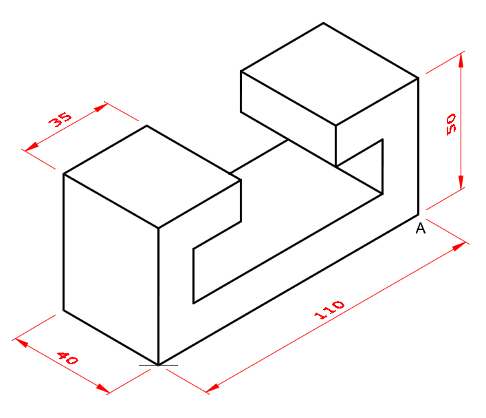 cabinet oblique projection