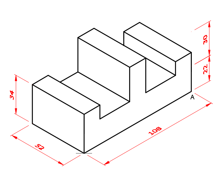 cabinet oblique projection