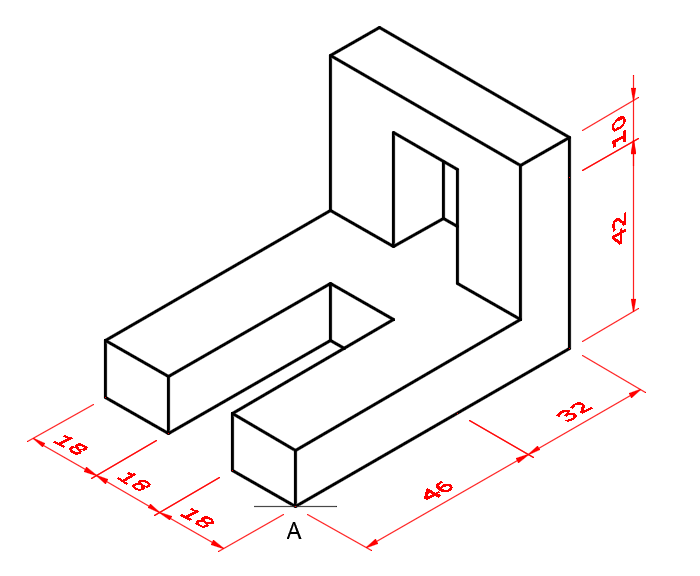 perspective two-point measuring-point method