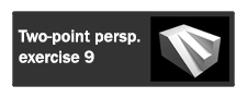 sloping block in two-point perspective
