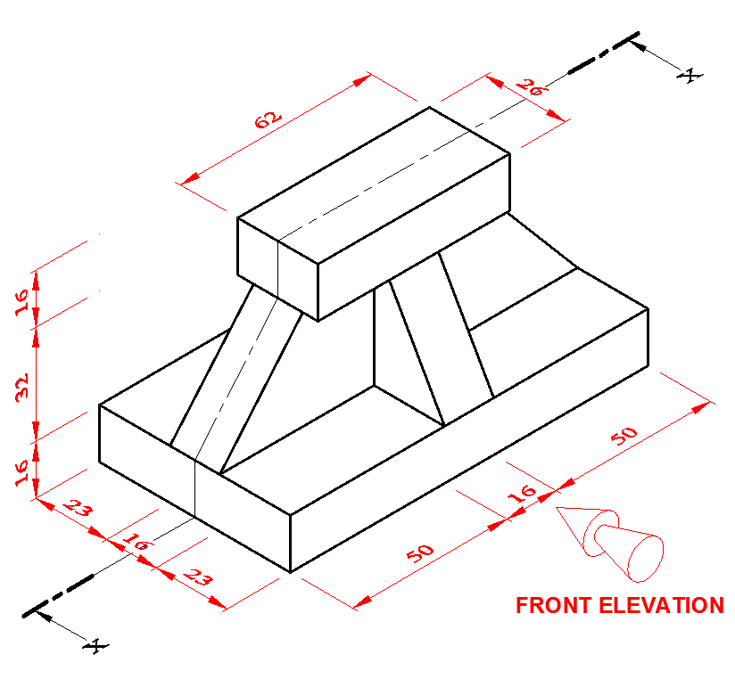section drawing multiple webs