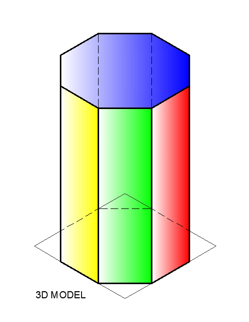 octagonal prism development
