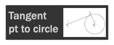 drawing a tangent from a point to a circle