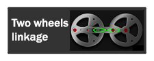 two wheels linkage mechanism